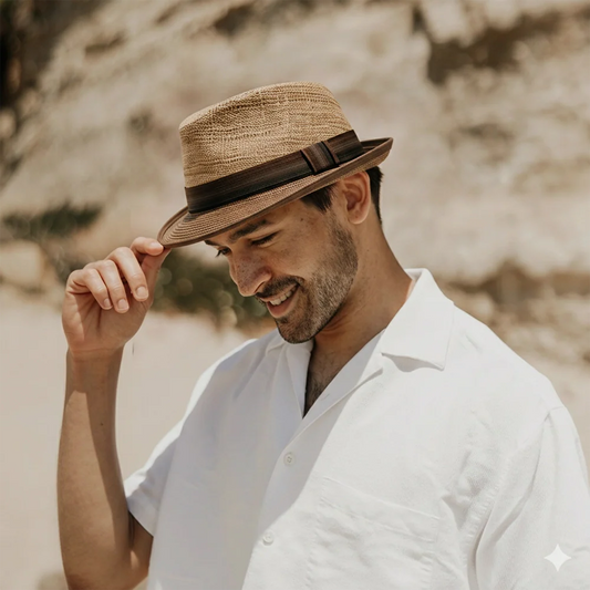 Carmel | Mens Straw Fedora Hat