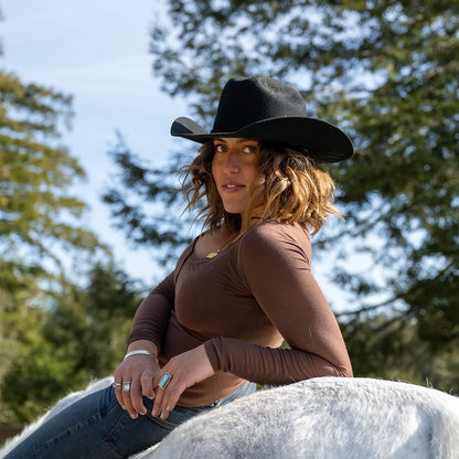 Cattleman | Womens Felt Cowgirl Hat with Western Hat Band