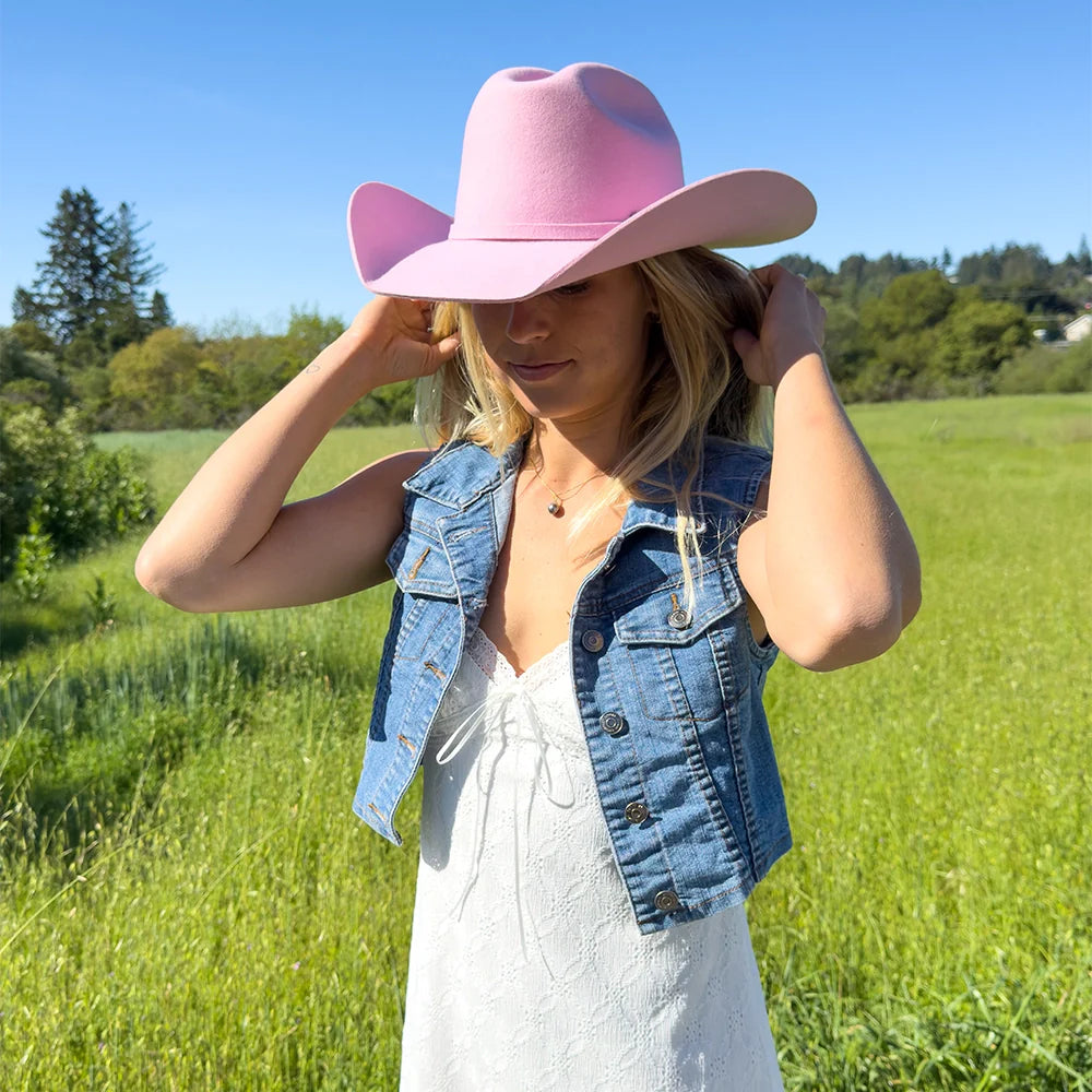 Cattleman | Womens Felt Cowgirl Hat with Western Hat Band