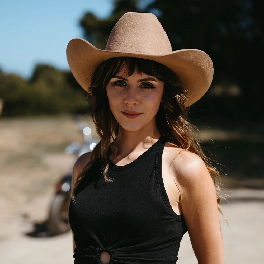 Cattleman | Womens Felt Cowgirl Hat with Western Hat Band
