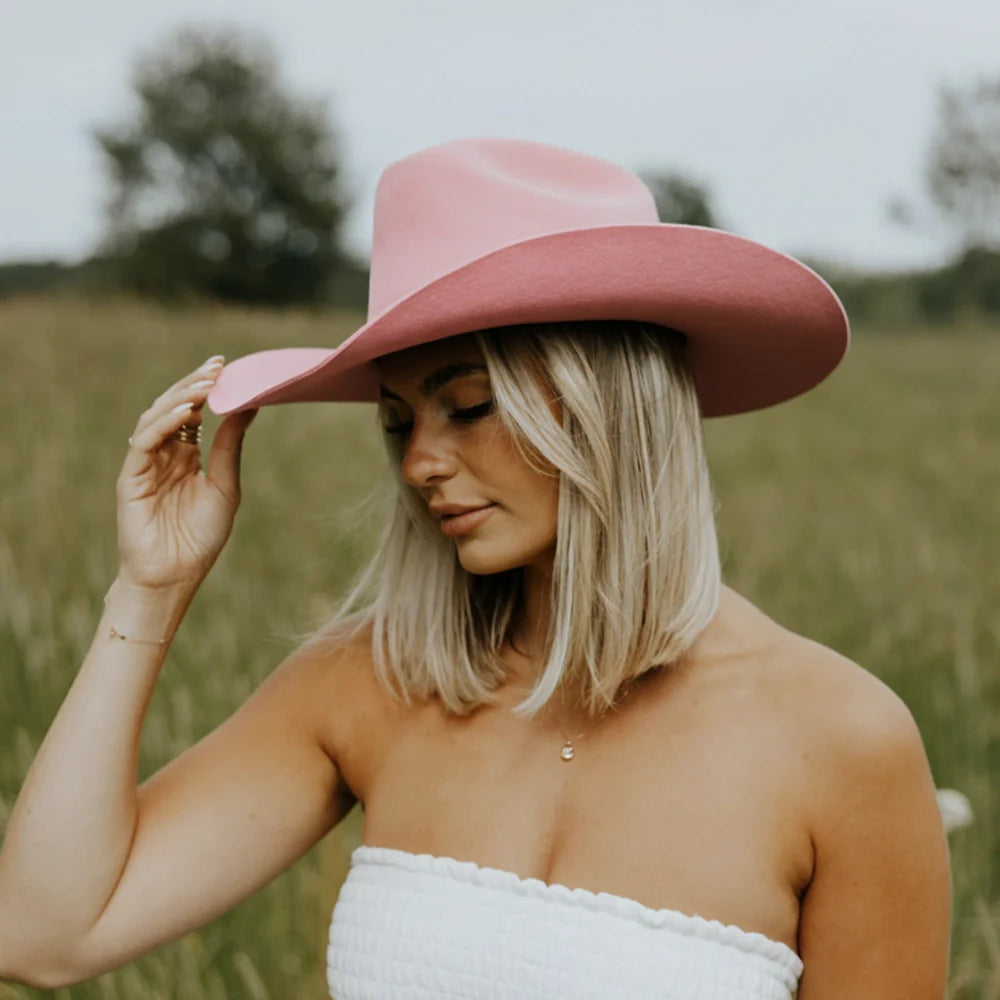 Cattleman | Womens Felt Cowgirl Hat with Western Hat Band