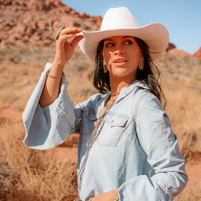 Cattleman | Womens Felt Cowgirl Hat with Western Hat Band