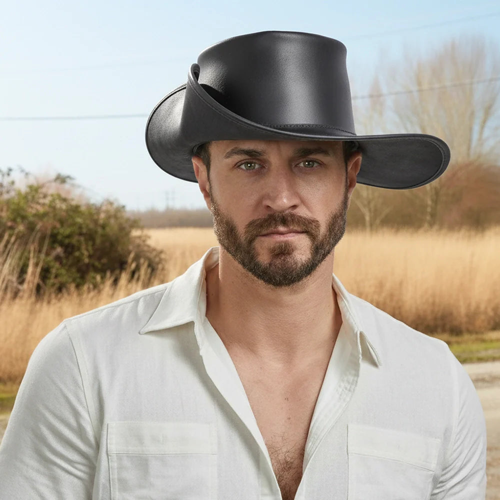 Cavalier | Mens Leather Swashbuckler Pirate Hat