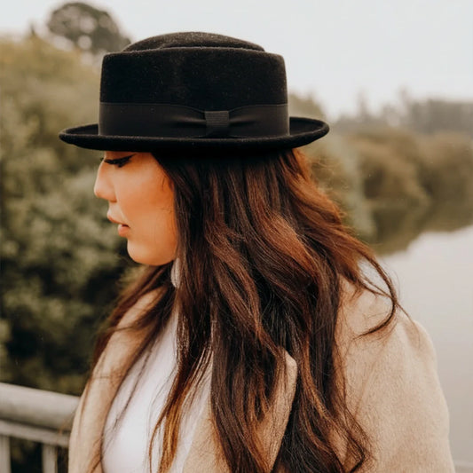 Chi-Town 2.0 | Womens Crushable Wool Felt Pork Pie Hat