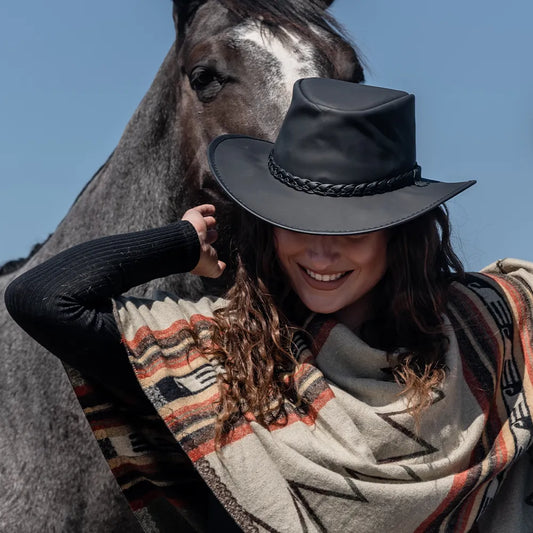 Crusher | Womens Leather Crushable Outback Hat