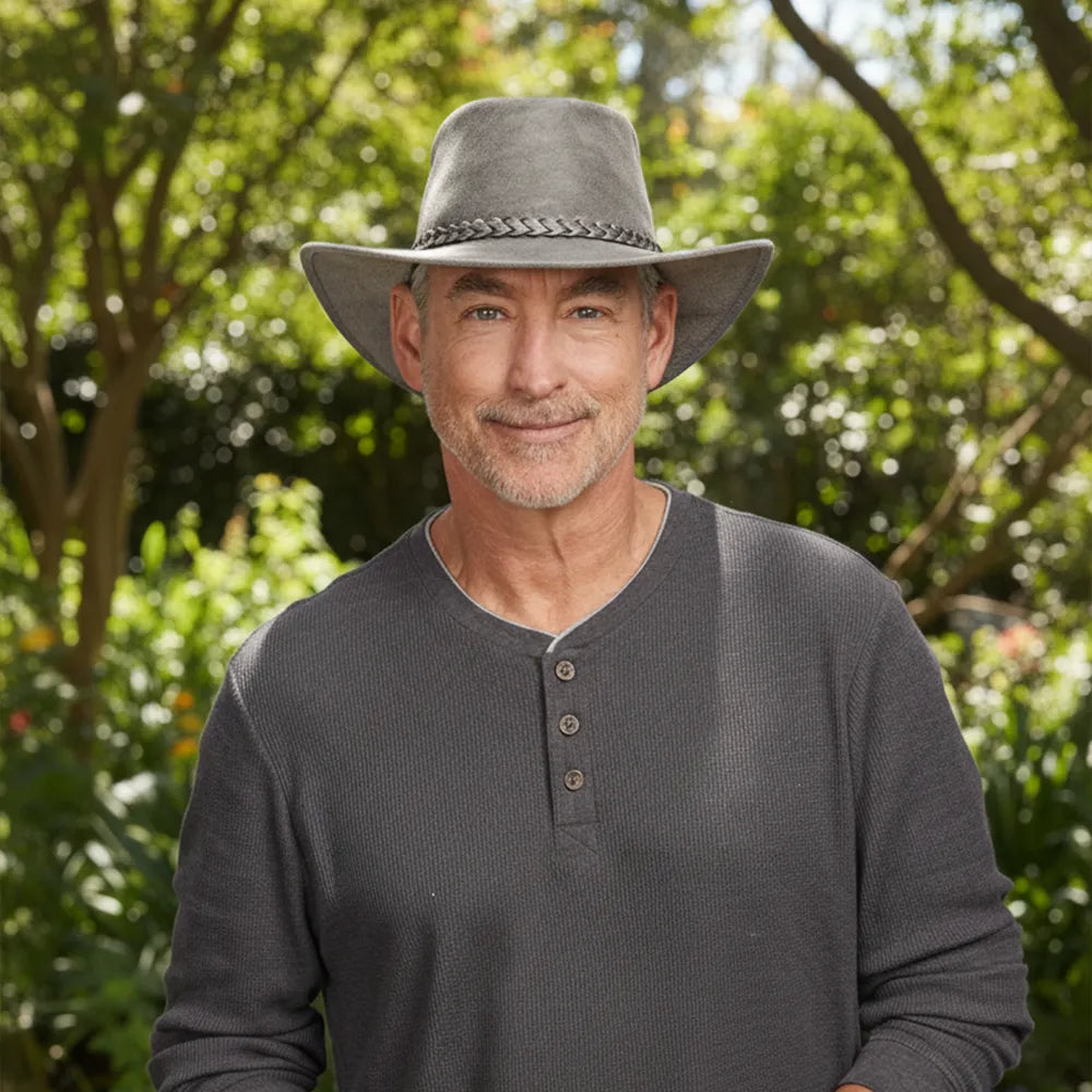 Crusher | Mens Crushable Leather Outback Hat
