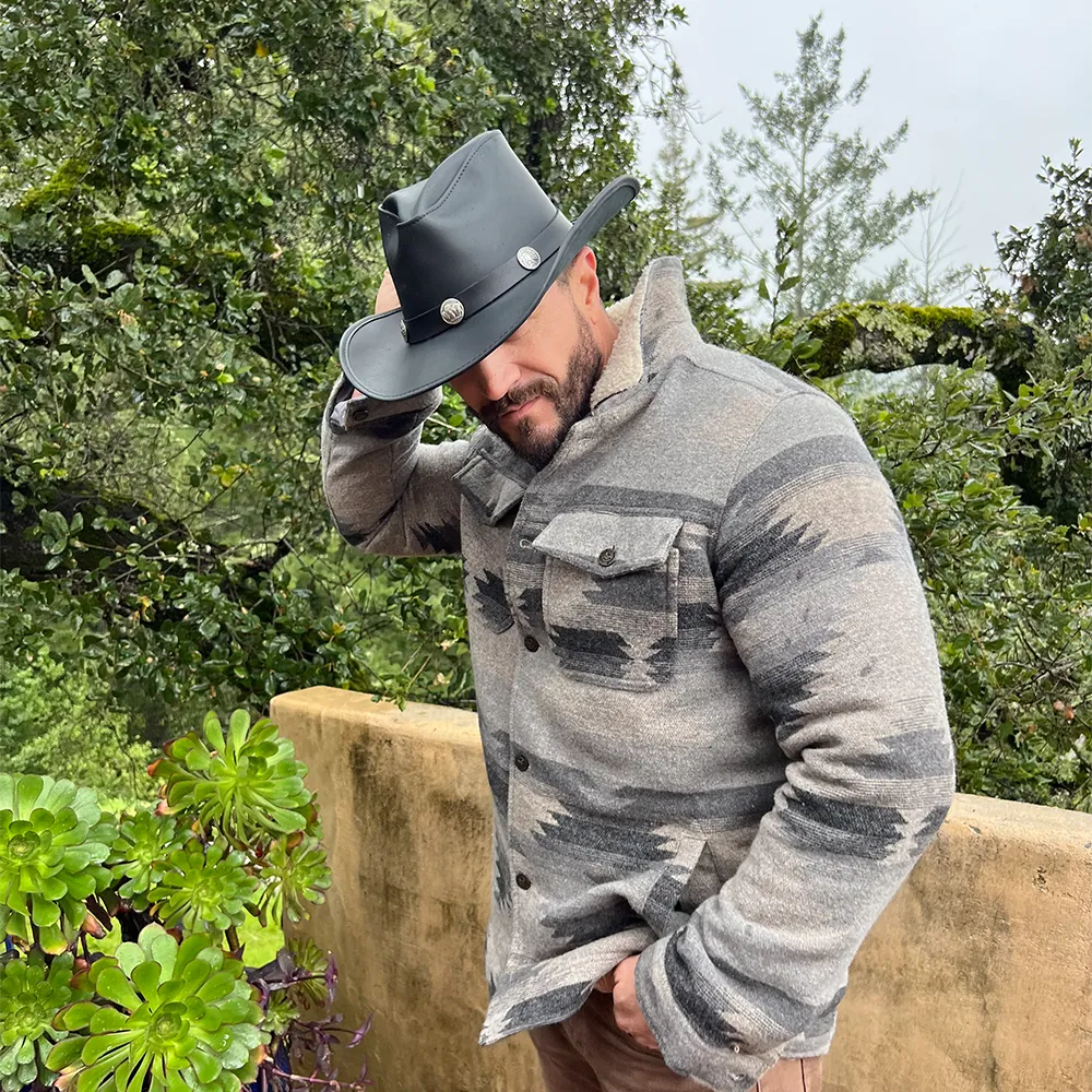 Cyclone | Mens Leather Cowboy Hat
