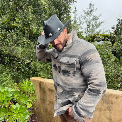 Cyclone | Mens Leather Cowboy Hat