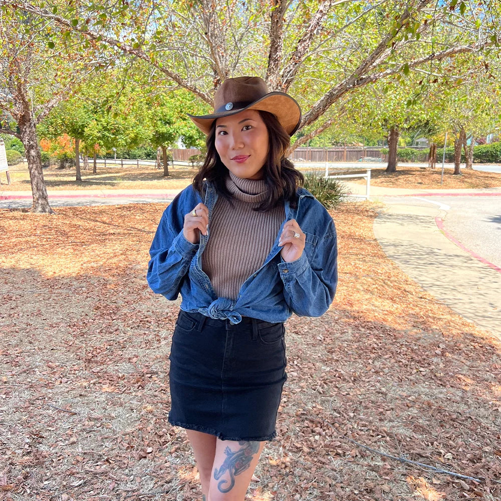 Cyclone | Womens American Leather Cowgirl Hat