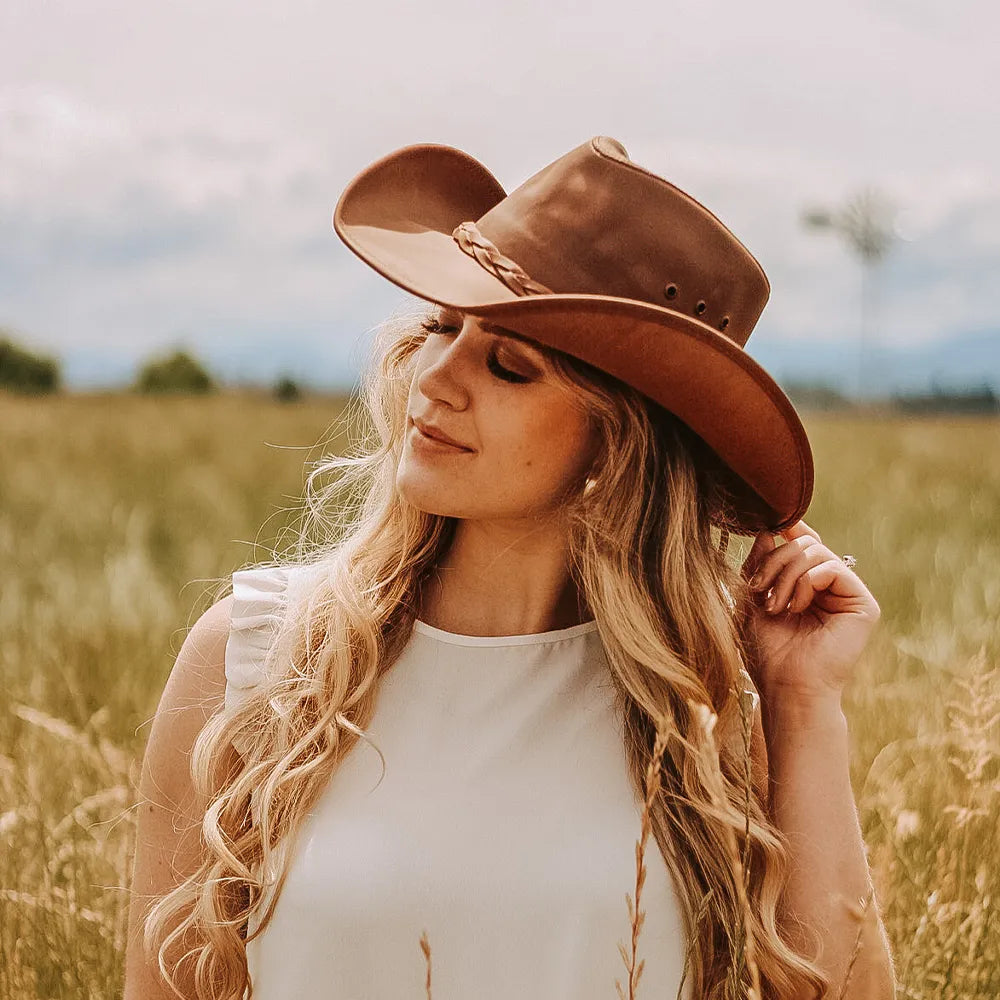 Hollywood | Womens Leather Cowgirl Hat