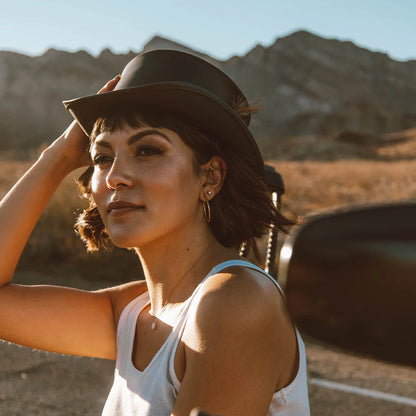 Marlow LT | Womens Leather Top Hat with LT Hat Band