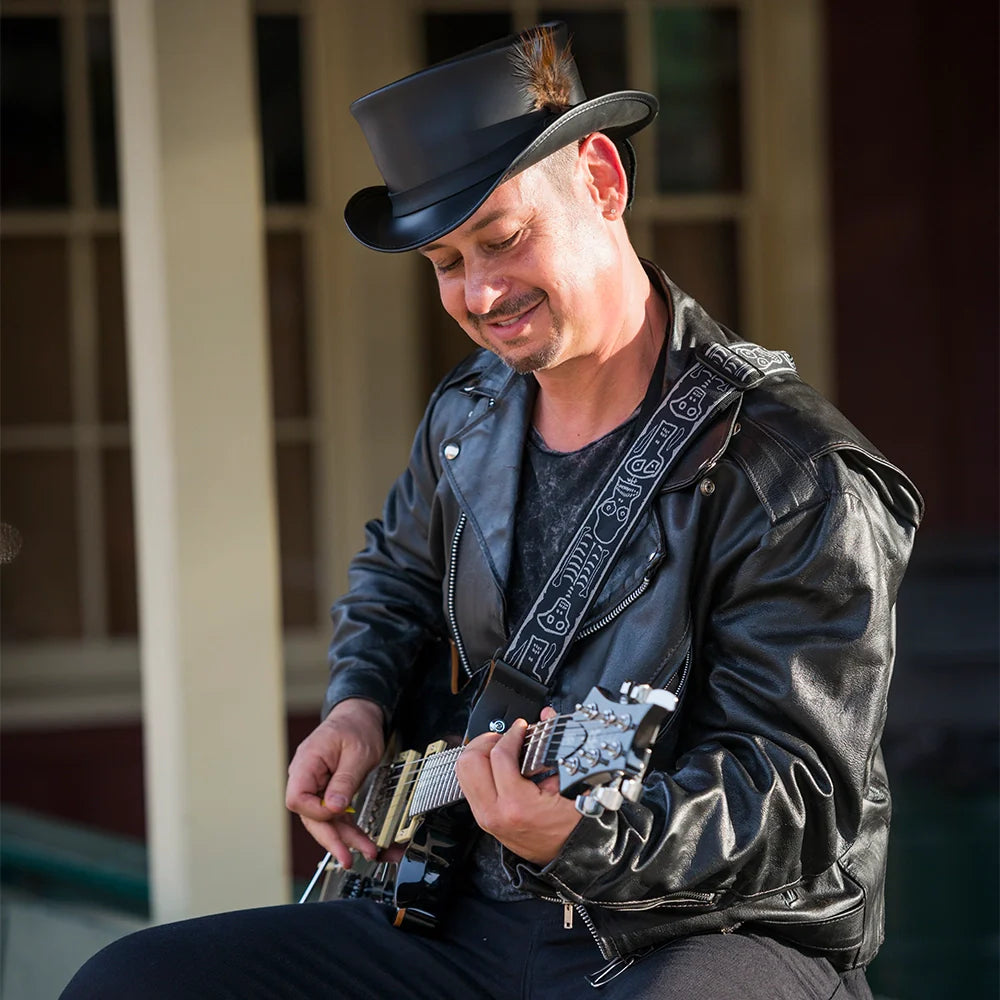 Marlow LT | Mens Leather Top Hat with LT Hat Band