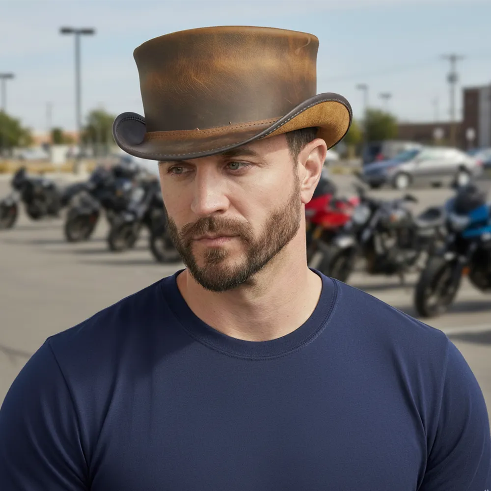 Marlow | Mens Leather Top Hat