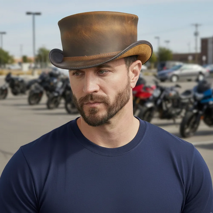 Marlow | Mens Leather Top Hat