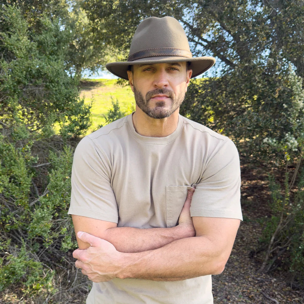 Moab | Mens Crushable Wool Felt Safari Hat with Leather Band