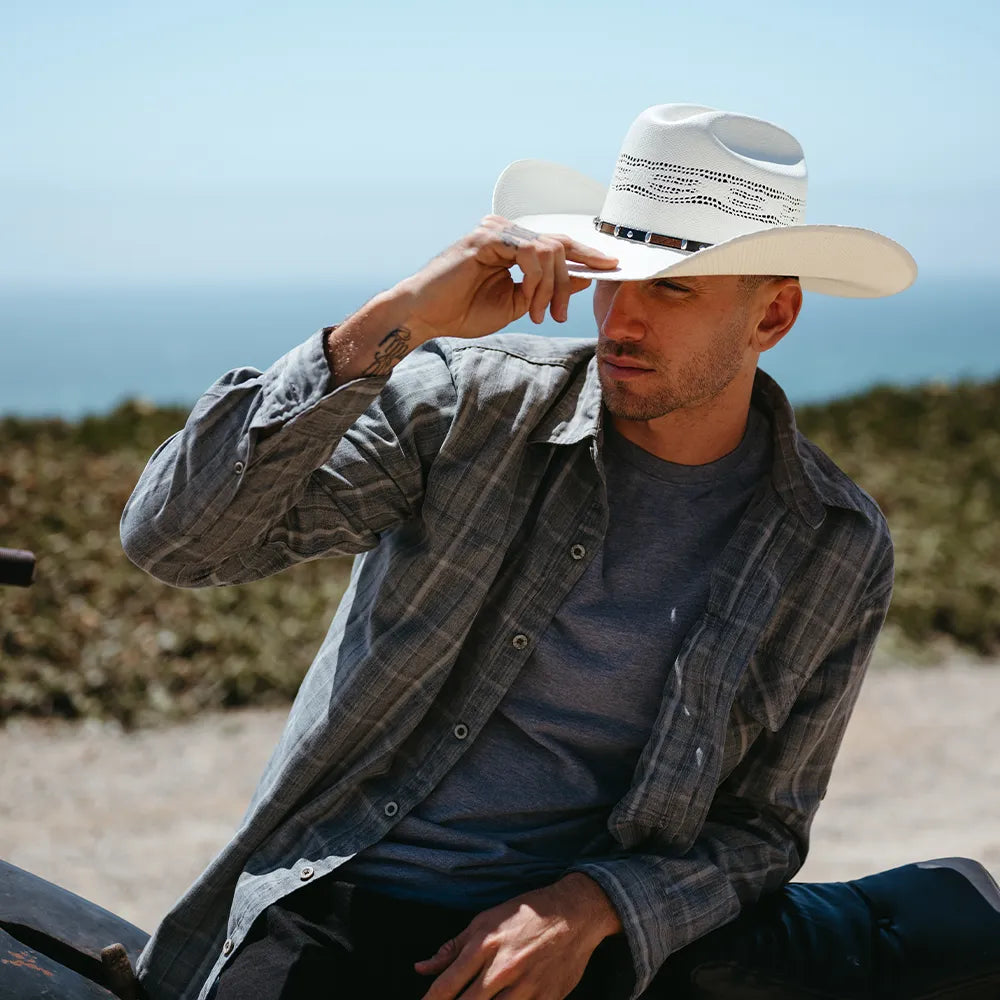 Montana | Mens Straw Cowboy Hat with Western Hat Band