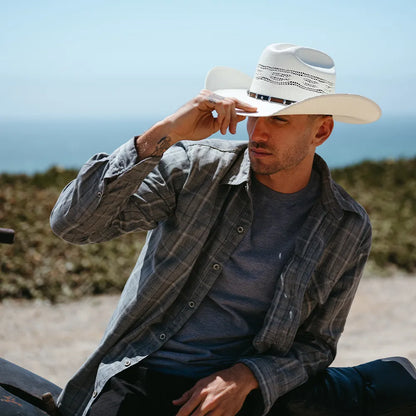 Montana | Mens Straw Cowboy Hat with Western Hat Band