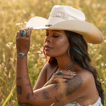 Montana | Womens Straw Cowgirl Hat with Western Hat Band