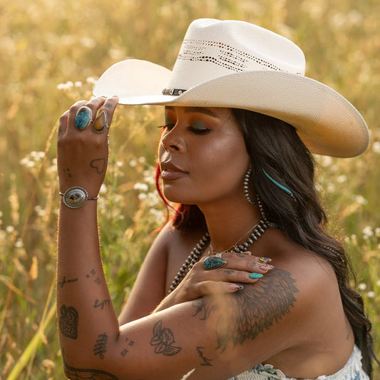 Montana | Womens Straw Cowgirl Hat with Western Hat Band