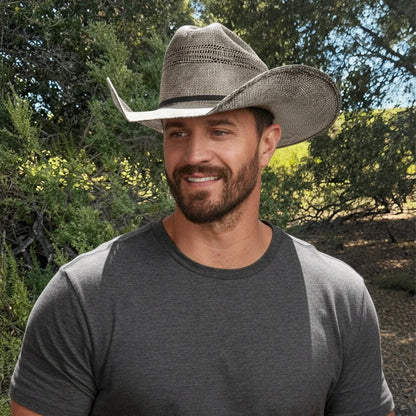Moonwalk | Mens Bangora Straw Cowboy Hat