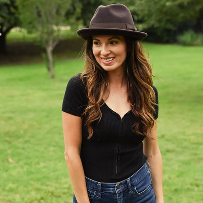Pablo 2.0 | Womens Wool Felt Pinch Front Fedora Hat