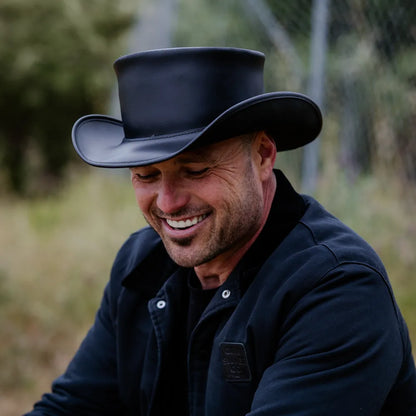 Pale Rider | Mens Leather Top Hat