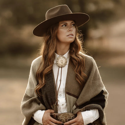 Rancher | Womens Wide Brim Felt Fedora Hat