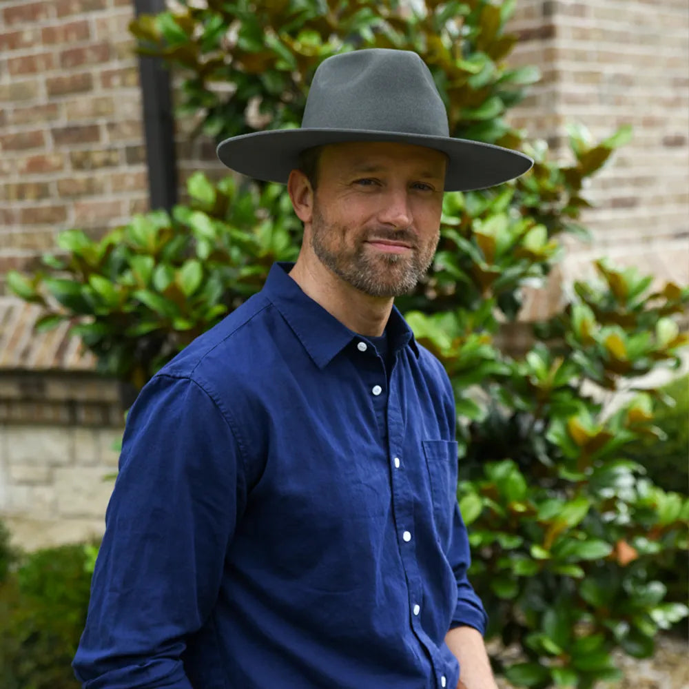 Rancher | Mens Wide Brim Felt Fedora Hat
