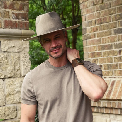 Rancher | Mens Wide Brim Felt Fedora Hat