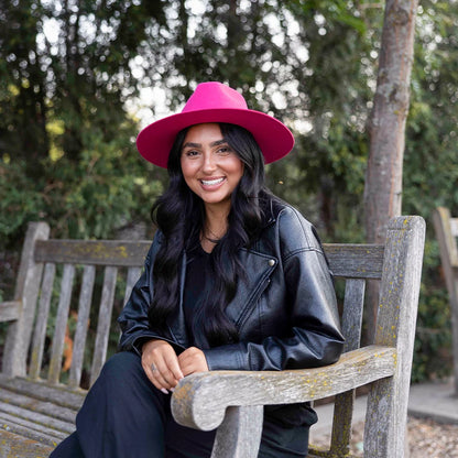 Rancher | Womens Wide Brim Felt Fedora Hat