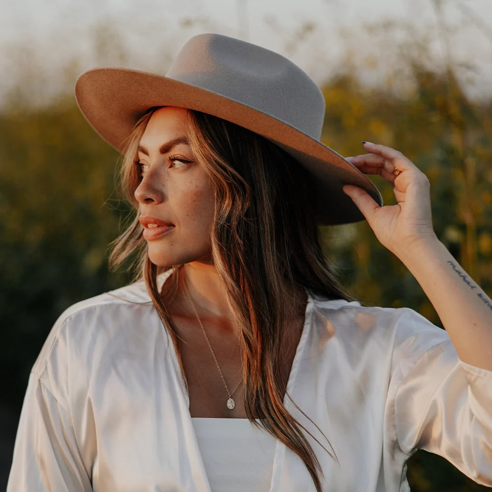 Rancher | Womens Wide Brim Felt Fedora Hat