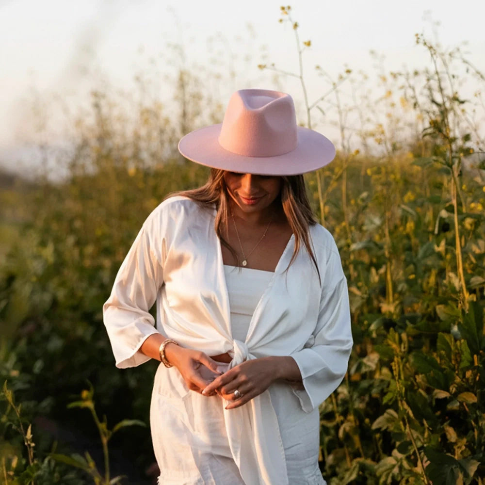Rancher | Womens Wide Brim Felt Fedora Hat