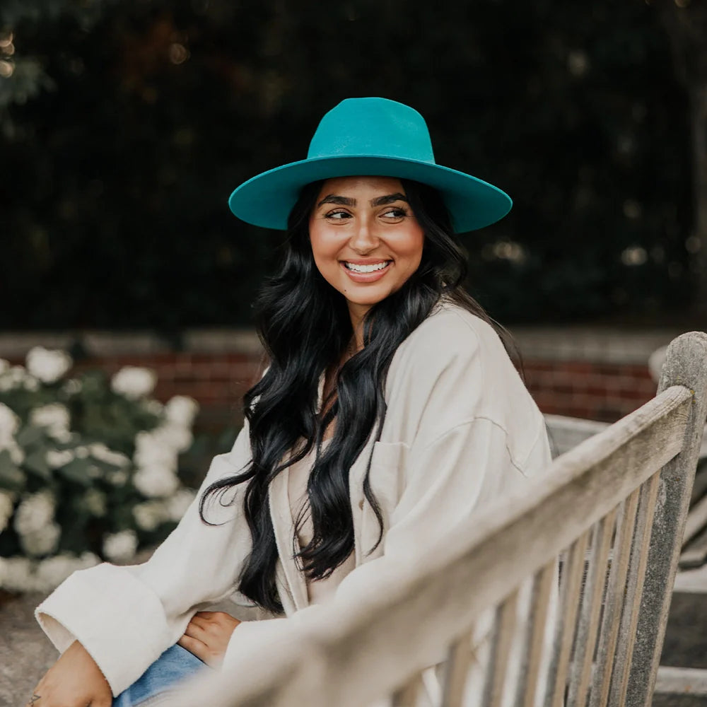 Rancher | Womens Wide Brim Felt Fedora Hat