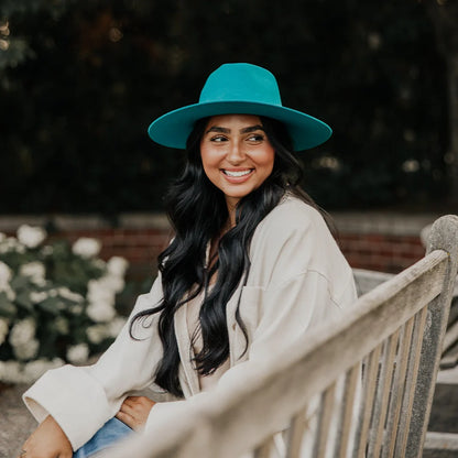 Rancher | Womens Wide Brim Felt Fedora Hat