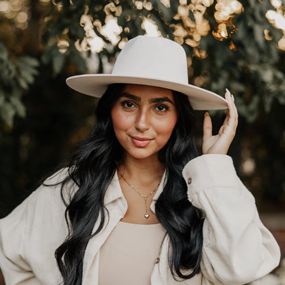 Rancher | Womens Wide Brim Felt Fedora Hat