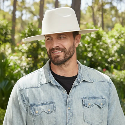 Rancher | Mens Wide Brim Felt Fedora Hat