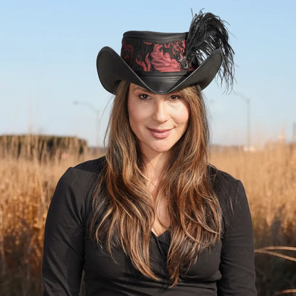 Reversible Ren | Womens Leather Festival Hat