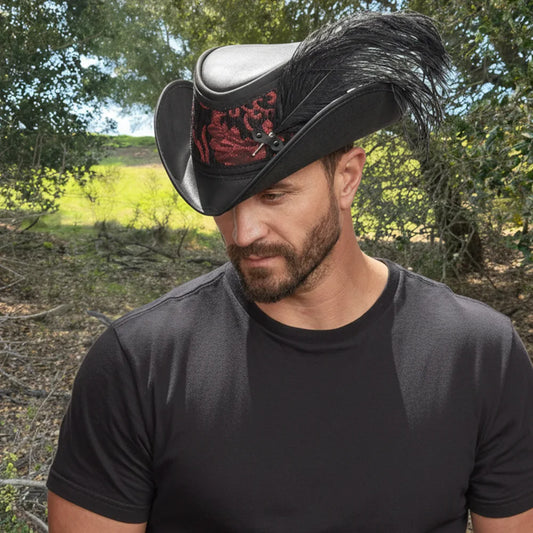 Reversible Ren | Mens Leather Festival Hat