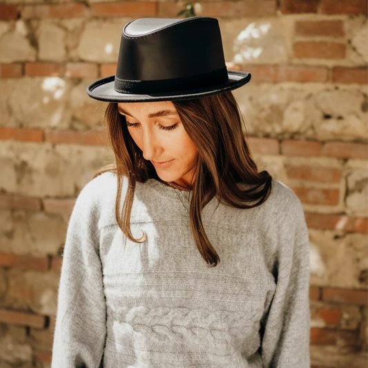 Soho | Womens Trilby Leather Fedora Hat