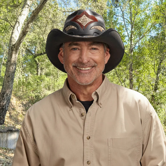 Storm | Mens Leather and Rattlesnake Cowboy Hat