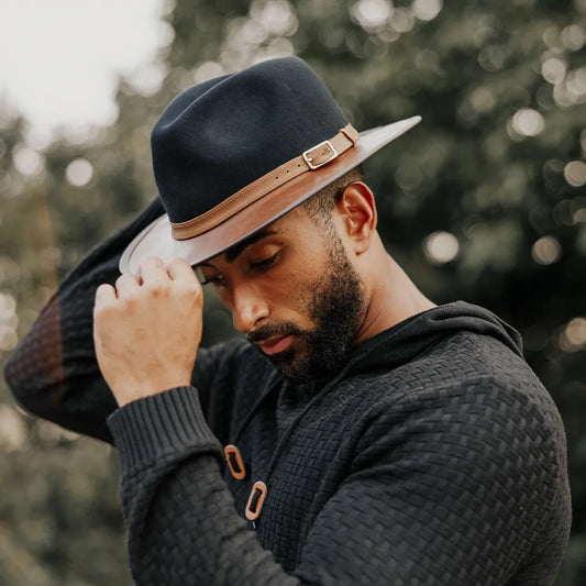 Summit | Mens Felt Leather Fedora Hat