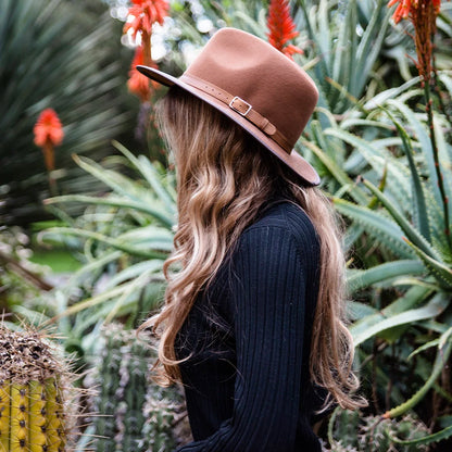 Summit | Womens Felt Leather Fedora Hat