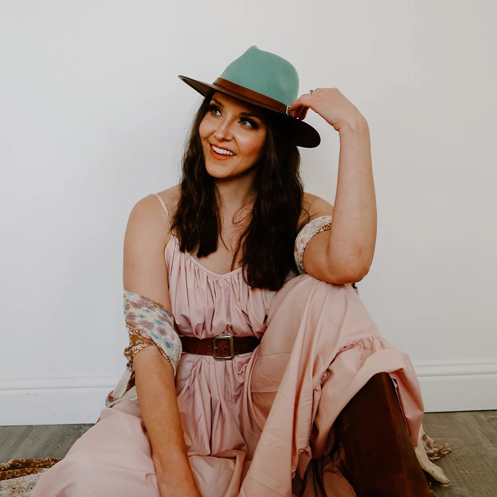 Summit | Womens Felt Leather Fedora Hat
