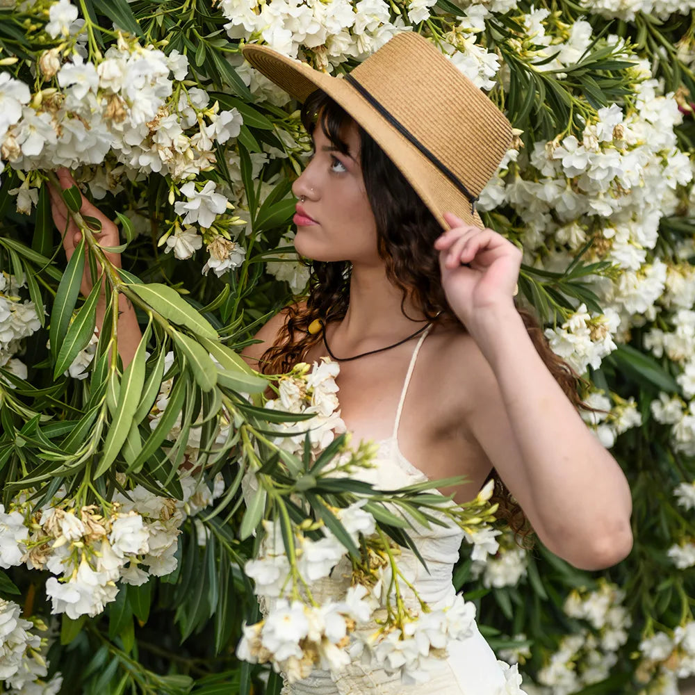 Trevi | Womens Wide Brim Straw Sun Hat