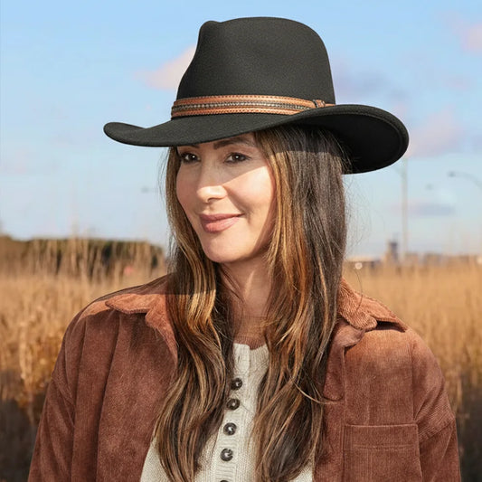 Zion | Womens Crushable Wool Felt Outback Hat