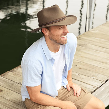 Zion | Mens Crushable Wool Felt Outback Hat