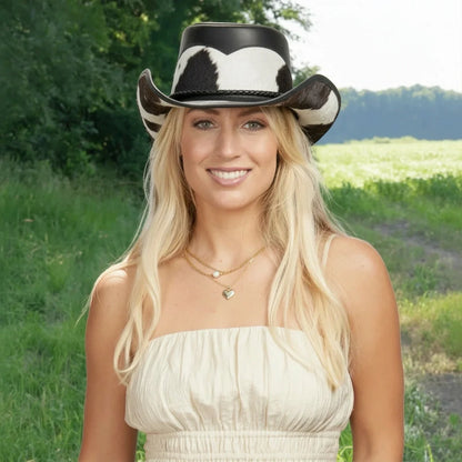 Pinto | Womens Leather Cowgirl Hat with Calf Accents