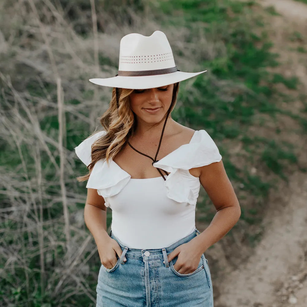 Barcelona | Womens Wide Brim Firm Straw Sun Hat