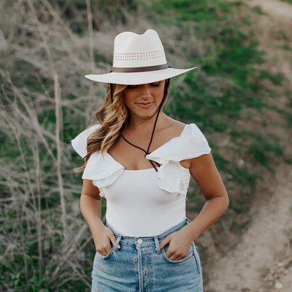 Barcelona | Womens Wide Brim Firm Straw Sun Hat