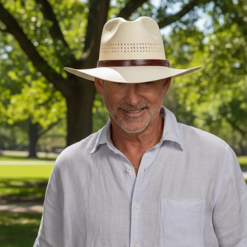 Barcelona | Mens Wide Brim Firm Straw Sun Hat